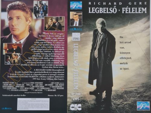 Legbelső félelem című film VHS borítója - Minta