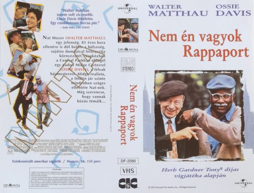 Nem én vagyok Rappaport (Walter Matthau) című film VHS borítója - Minta