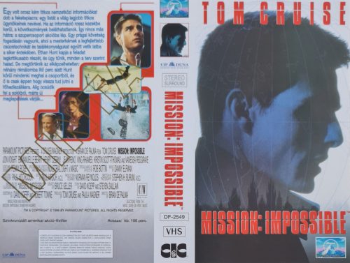 Mission Impossible (Tom Cruise) című film VHS borítója - Minta