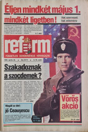 Reform magazin, címlapon Arnold Schwarzenegger, 1989