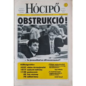   Hócipő magazin, szatírikus kéthetilap, címlapon Orbán Viktor, Fodor Gábor, IV/1, 1992
