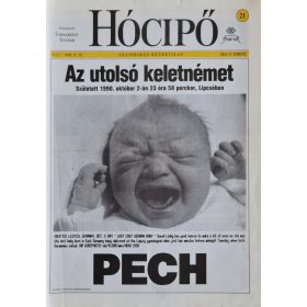   Hócipő magazin, szatírikus kéthetilap, címlapon Az utolsó keletnémet, II/21, 1990