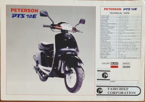 Peterson PTS 10E motor technikai adatlap