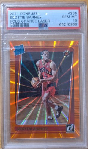 2021 Scottie Barnes Donruss Holo Orange Laser shops PSA 10