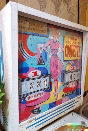 Williams Coquette Flippergép, Amerikai gyártás, két személyes 1962, felújított, működő