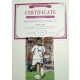 Júlio César (Real Madrid,BL Győztes) labdarúgó aláírása hitelesítéssel fotón