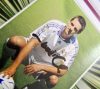 Christoph Metzelder (Borussia Dortmund,VB Ezüstérem) labdarúgó aláírása hitelesítéssel fotón