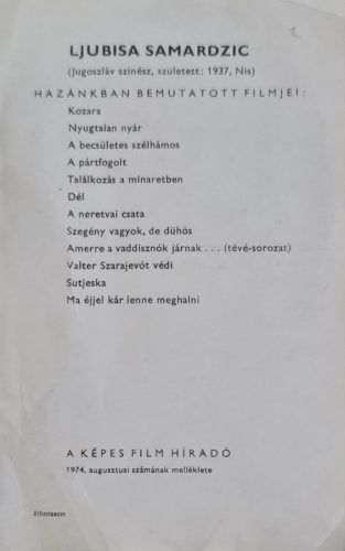 Ljubisa Samardzic (Surda) jugoszláv színész fotója, filmográfia