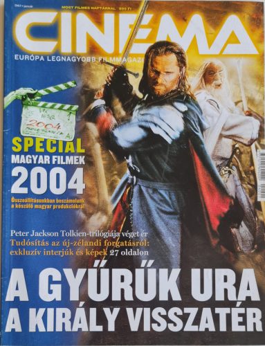 Cinema magazin 2004  január, címlapon Gyűrűk ura, a király visszatér