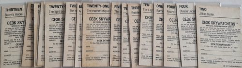 Harmadik típusú találkozások, 1978 (Spielberg) kereskedelmi kártya, 16 db