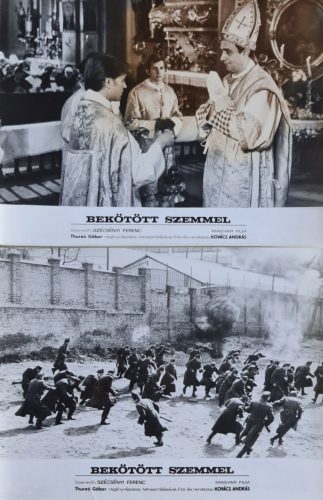 Bekötött szemmel, 2 db vitrinkép, filmfotó egyben, 1975