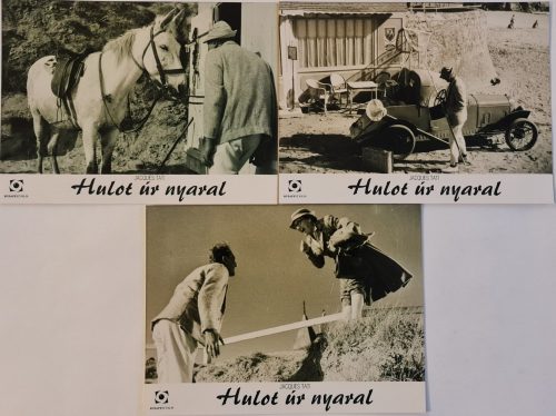 Hulot úr nyaral, 3 db vitrinkép, filmfotó egyben, 1953