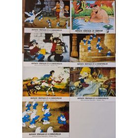   Hupikék törpikék és a csodafurulya, 7 db vitrinkép, filmfotó egyben, 1976