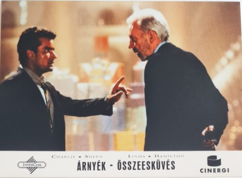 Árnyék-összeesküvés vitrinkép, filmfotó, 1997 Charlie Sheen, Donald Sutherland