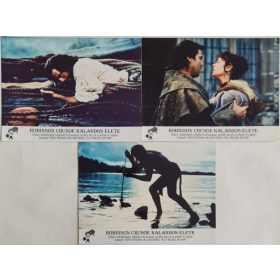   Robinson Crusoe kalandos élete, 3 db vitrinkép, filmfotó egyben, 1997