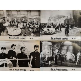   És a hajó megy, Federico Fellini filmje, 4 db vitrinkép, filmfotó egyben, 1983