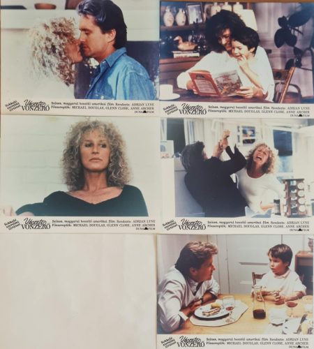 Végzetes vonzerő, 10 db vitrinkép, filmfotó egyben, Michael Douglas, Glenn Close, 1987