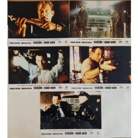   Vízözön, 5 db vitrinkép, filmfotó egyben, Morgan Freeman, Christian Slater, 1998
