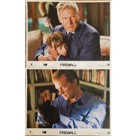   Firewall, Tűzfal 2 db USA vitrinkép, filmfotó egyben, Harrison Ford, 2006
