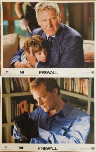 Firewall, Tűzfal 2 db USA vitrinkép, filmfotó egyben, Harrison Ford, 2006