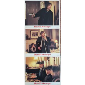   Hostile Hostages, Egy híján túsz 3 db USA vitrinkép, filmfotó egyben, Denis Leary, Judy Davis, Kevin Spacey, 1994