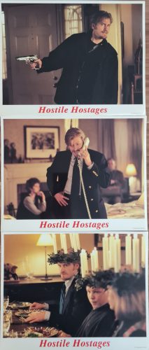 Hostile Hostages, Egy híján túsz 3 db USA vitrinkép, filmfotó egyben, Denis Leary, Judy Davis, Kevin Spacey, 1994