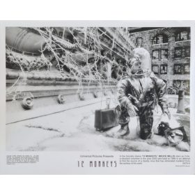   12 Monkeys, 12 majom USA vitrinkép, filmfotó, Bruce Willis, Brad Pitt, 1995