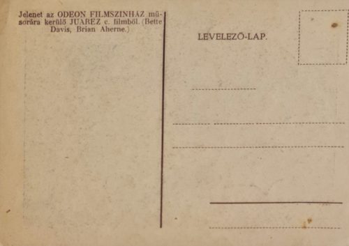 Levelezőlap a Juarez című filmből