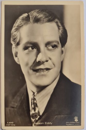 Levelezőlap Nelson Eddy portréjával