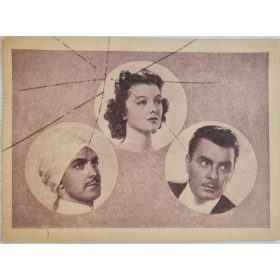   Levelezőlap az Árvíz Indiában című filmből, Myrna Loy, Tyrone Power, George Brent