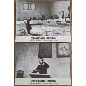   Zenekari Próba, 2 db vitrinkép, filmfotó egyben, 1978 (Fellini)
