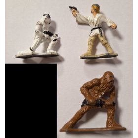   Csillagok Háborúja (Star Wars) LFL (Lucasfilm Ltd.) által kiadott, fém gyűjtői figurák, 3 db. egyben, 1982.