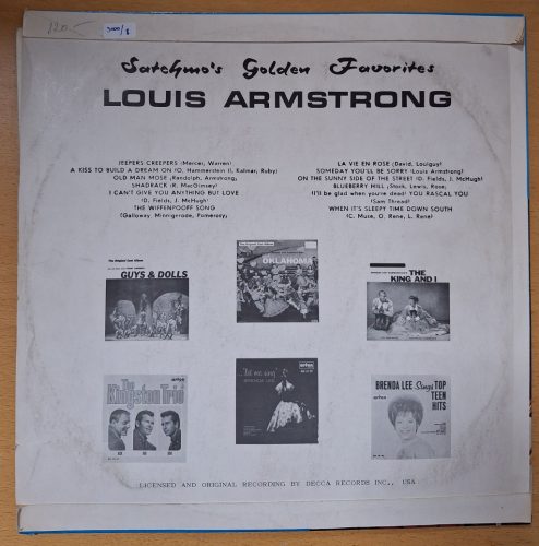 Satchmos"s Golden Favorites (Louis Armstrong) zenei bakelit lemez