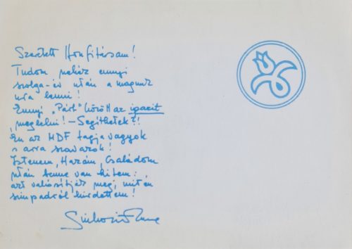 Ádvent a Hargitán képeslap, Sinkovits Imre, Kubik Anna