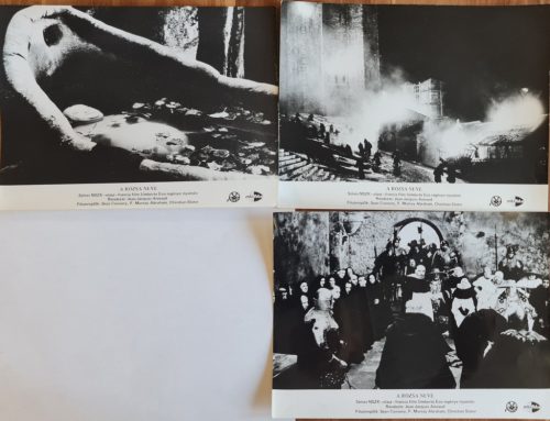 A rózsa neve, 7 db vitrinkép, filmfotó egyben, 1986