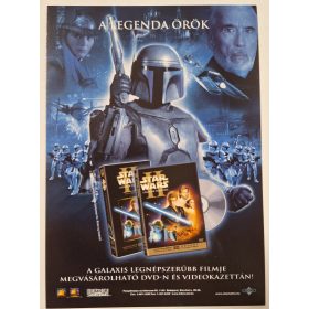   Star Wars II. A klónok támadása VHS-en és DVD lemezen, reklám képeslap 2002