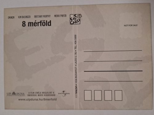 8 Mérföld filmes, reklámképeslap, Eminem, Est Card, 2003