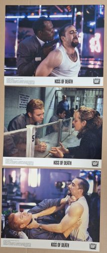 3 db. Megérint a halál (Kiss of Death) - Normál méretű USA vitrinkép, filmfotó, 1995 (Nicholas Cage, Samuel L. Jackson)