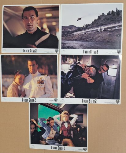 5 db. Száguldó erőd (Under Siege 2.) Normál méretű USA vitrinkép, filmfotó, 1995 (Steven Seagal)