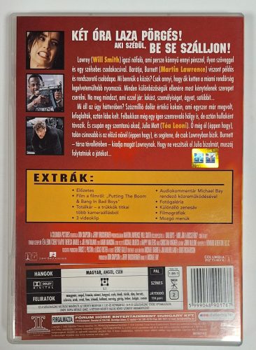 Bad Boys film Extra változat DVD lemez