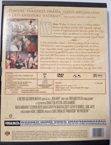Ben-Hur (William Wyler) DVD film (Warner kiadás 2001, Kétoldalas lemez)