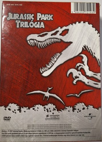 Jurassic Park Trilógia Díszdobozos változat (4 Film 4 Lemez Kartondoboz)