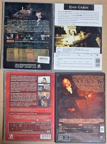 4 db. DVD film egyben : Európai népszerű művek (Két férfi a városban,Tigrisbrigád,Piaf,Szent Szív)