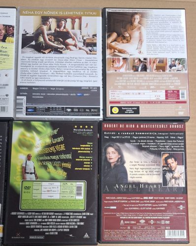 8 db. DVD film egyben: Kasszasiker amerikai filmek (Született Gyilkosok,Angyalszív,Bakancslista,Folyó szeli..Millió Dolláros)