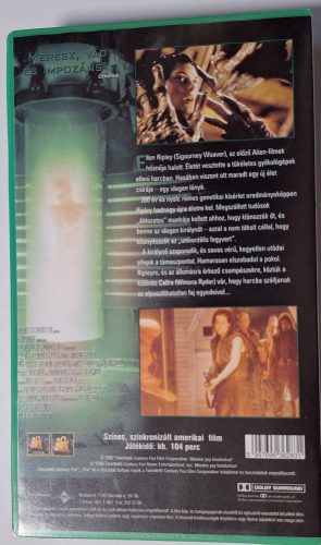 Alien : Feltámad a halál VHS videókazetta 1998