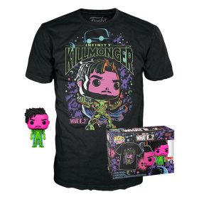   What if…? Infinity Killmonger Blacklight 9 cm Tee & Funko Pop! figura 989 Special Edition