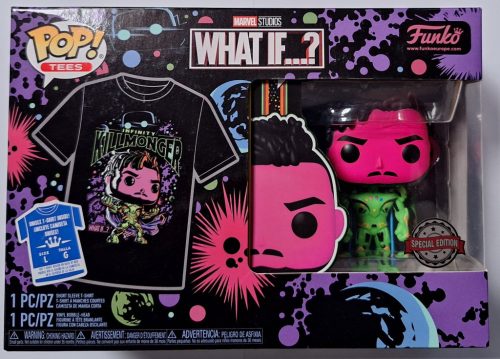 What if…? Infinity Killmonger Blacklight 9 cm Tee & Funko Pop! figura 989 Special Edition