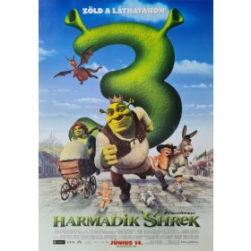 Harmadik Shrek, eredeti filmplakát,moziplakát