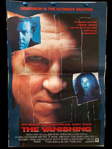 The Vanishing (Nyom nélkül) USA kiadású filmplakát