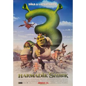 Harmadik Shrek eredeti filmplakát,moziplakát